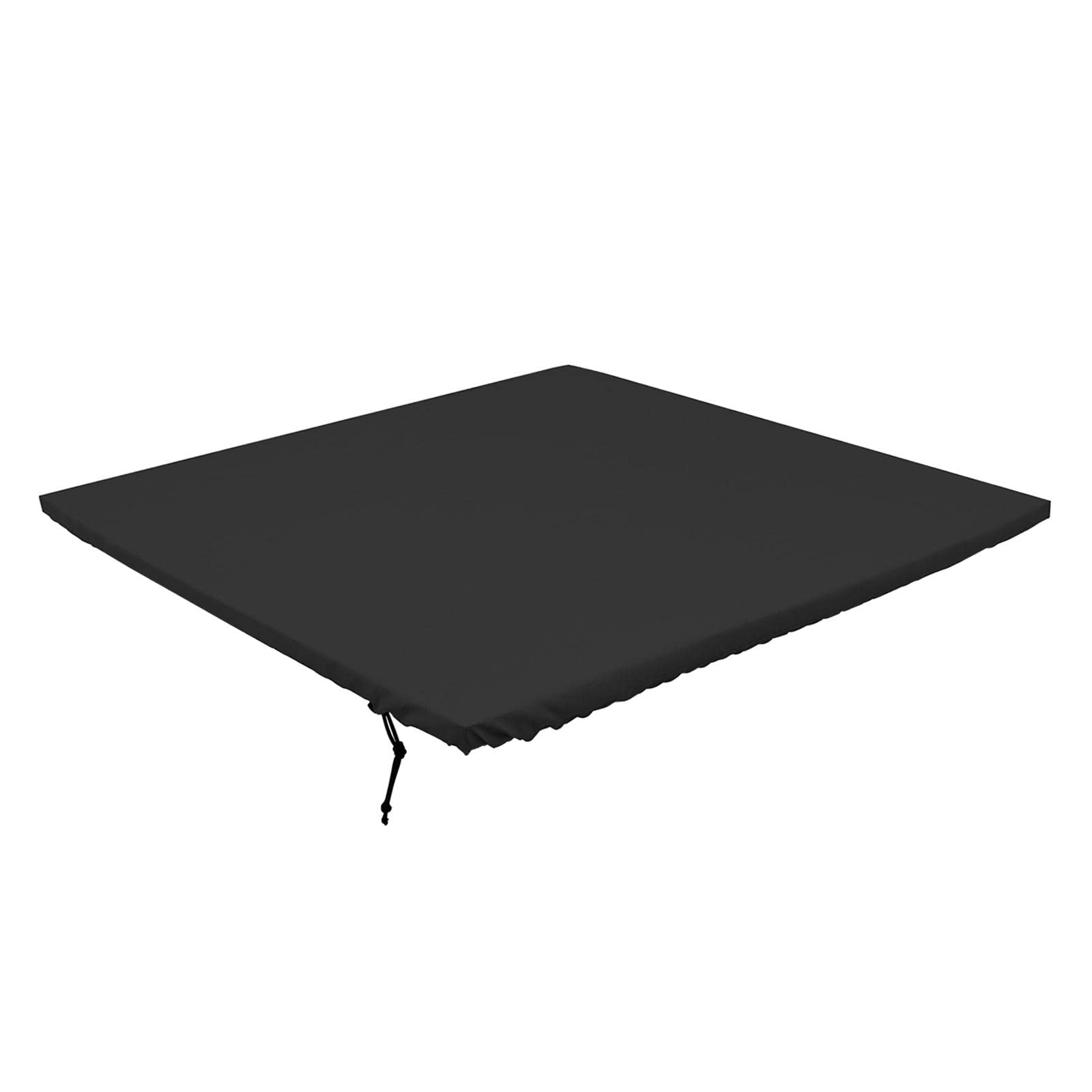 Milageto 90 Cm X 90 Cm, Copritavolo Quadrato Lavabile, Tovaglia Estensibile in Poliestere per Picnic, Feste, Interni, Decorazioni Natalizie, Nero
