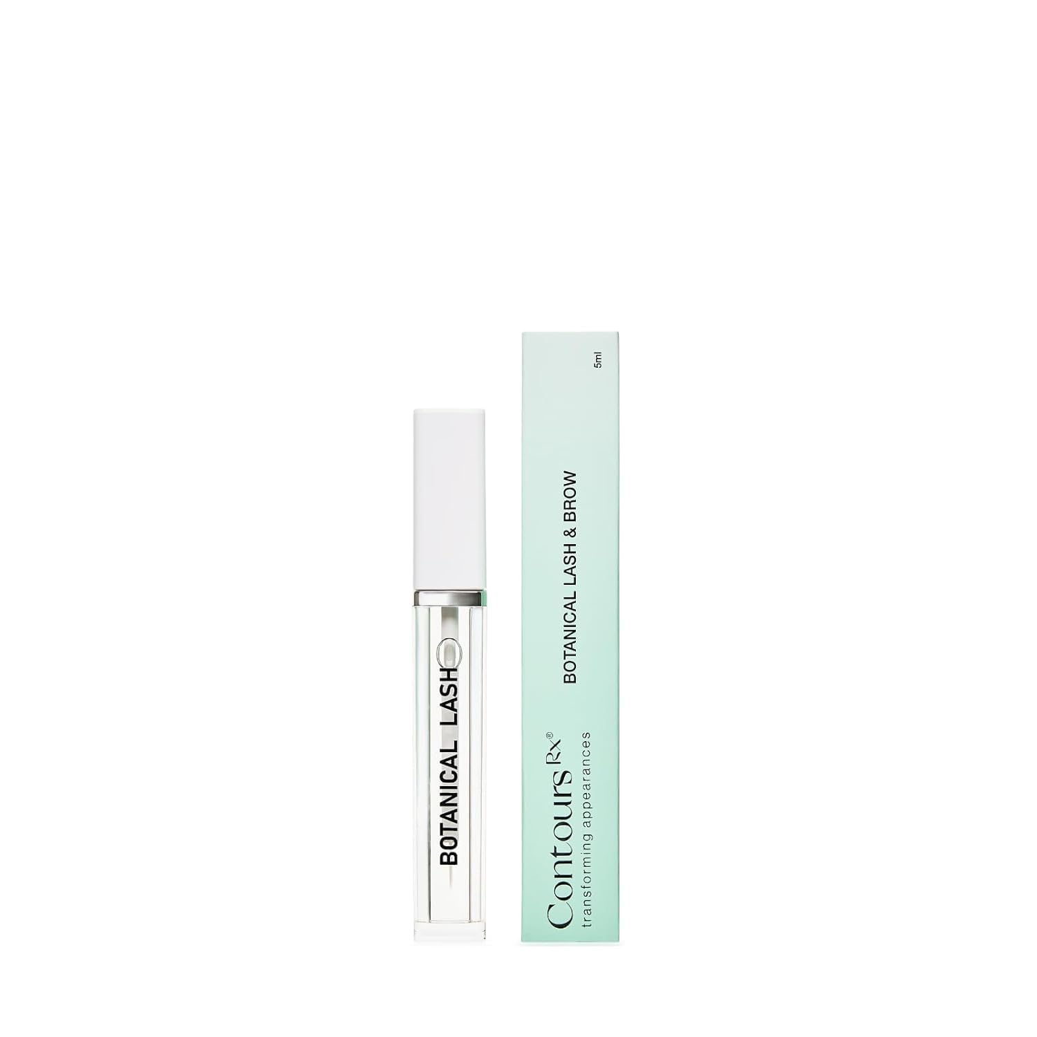 Contours Rx Botanical Lash Brow Enhancing Serum Organic Drug-Free Growth Formula with Peptides Botanicals Strengthens Hydrates Nourishes 5ml