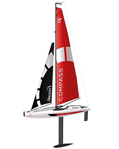 POCO DIVO Sailing Boat 2.4Ghz Compass RG65 Class Competition Sailboat RC Wind Power Sail Yacht