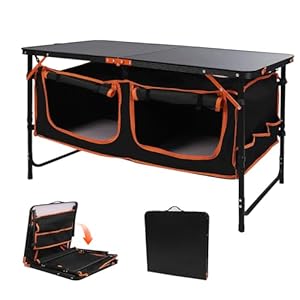 Folding Camping Table with Storage Bag Aluminum Portable Picnic Table for Outdoor Travel Beach, Backyards, BBQ, Party and Picnic