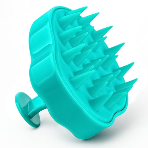 RELAXXO Scalp Massager Hair Growth – Exfoliator & Hair Scrubber for Scalp, Soft Bristles for Dandruff & Soothing Comfort, Shampoo Brush, Wet & Dry Use, Pink