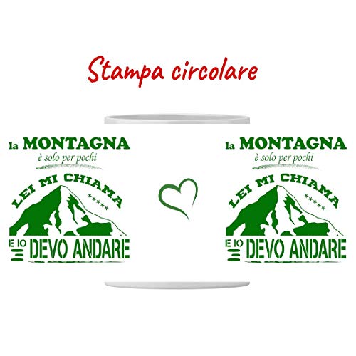 Tazza Montagna Mi Sta chiamando. Adatta per