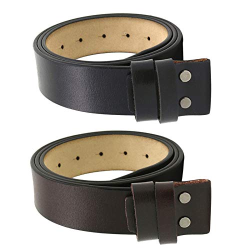 #N/a 2x Cinto de Couro Masculino Vintage Tiras de Reposição Masculinas Sem Fivela de 47 Polegadas de