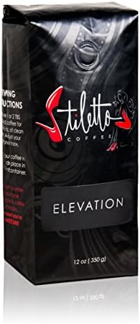 Stiletto Coffee - ELEVATION - Dark Roast, Peruvian Single Origin, Organic, 100% Specialty Grade Arabica Coffee (WHOLE BEAN, 12 oz)
