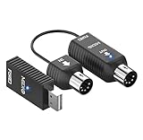 FORE K1 Wireless Bluetooth USB MIDI Interface, MIDI IN/OUT & USB Receiver, Ultra Low Latency, Work with MIDI Keyboard & Any MIDI 5-Pin Din Device Compatible with iOS, Android, Windows/mac OS 1-Pack