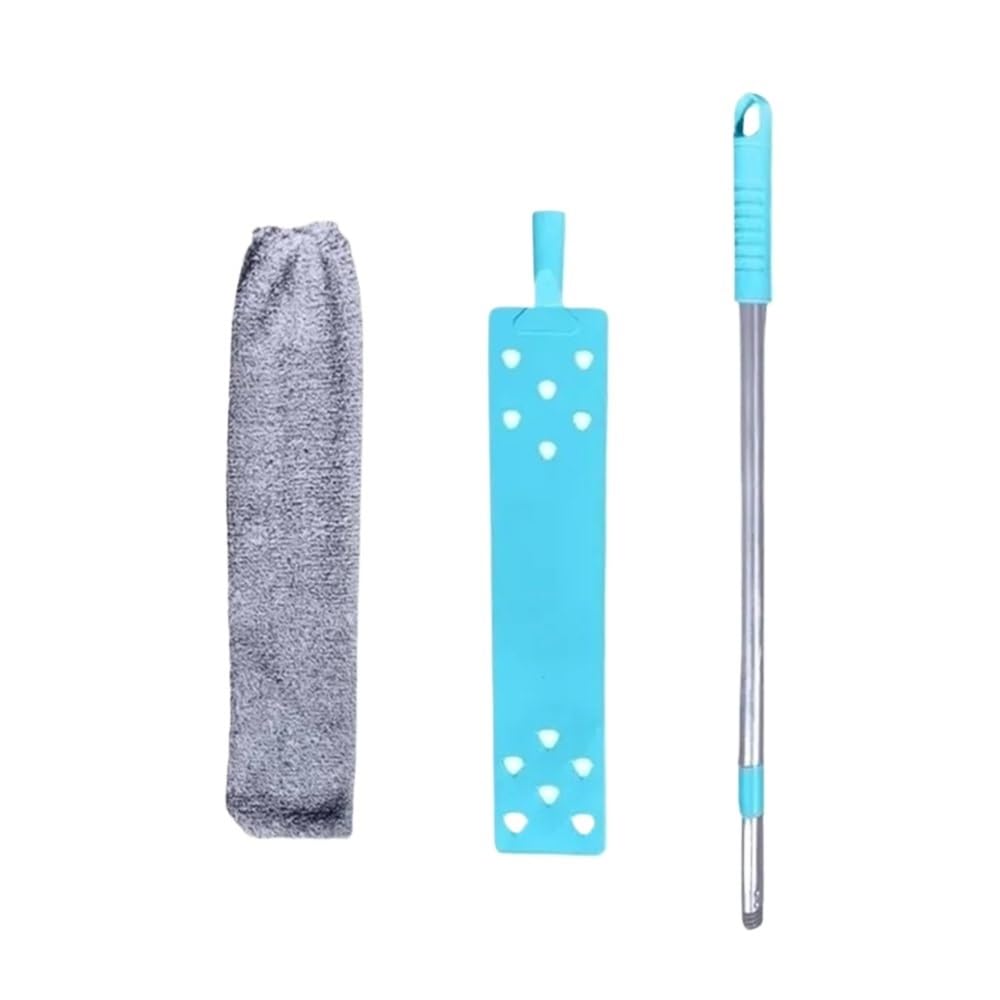 Sunrrafck 1Pc Mop With 1Pc Cloth 1Pc Mop Set 360° Microfiber Duster With Extendable Pole Stainless Steel Telescoping Gap Dust Brush Long Flat Flexible