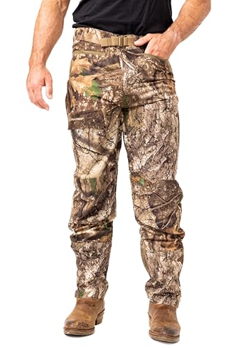 Realtree Men's 5-Pocket Camo Hunting Pant Slim Fit - Reinforced Knees, Water-Resistant, Breathable Ripstop Fabric