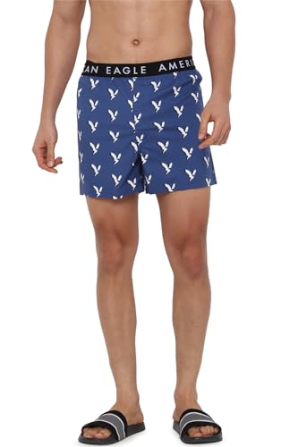 Image of American Eagle Men's Cotton Blend Boxer Regular Solid Casual Shorts