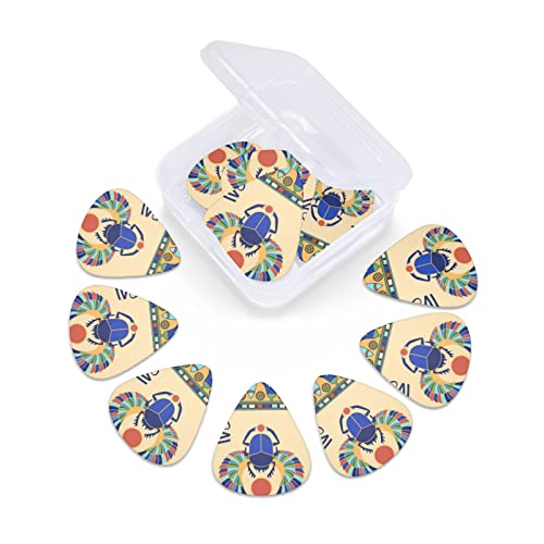 Ensemble de 12 médiators de guitare scarabée égyptien pour guitare acoustique, guitare électrique, contrebasse, ukulélé - Les Beatles, Paul McCartney, John Lennon, RIngo Starr, George Harrison Ensemble de 12 médiators de guitare scarabée égyptien pour guitare acoustique, guitare électrique, contrebasse, ukulélé – Image 7