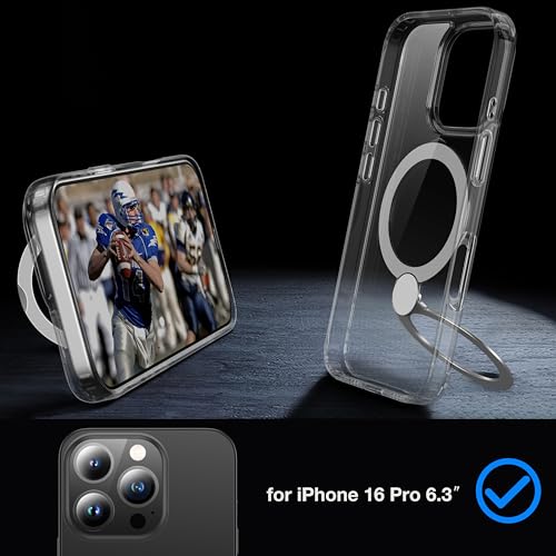 Coque fine iPhone 16 Pro pour visionnage mains libres avec béquille rotative - 2