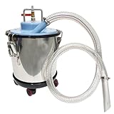 WYDDDARY 20L Pneumatic Vacuum Cleaner with Dust Collection Bag Stainless Steel Industrial Wet Dry Vacuum Cleaner Portable Dust Extractor 14CFM Displacement Max. Liquid Viscosity 3000CP
