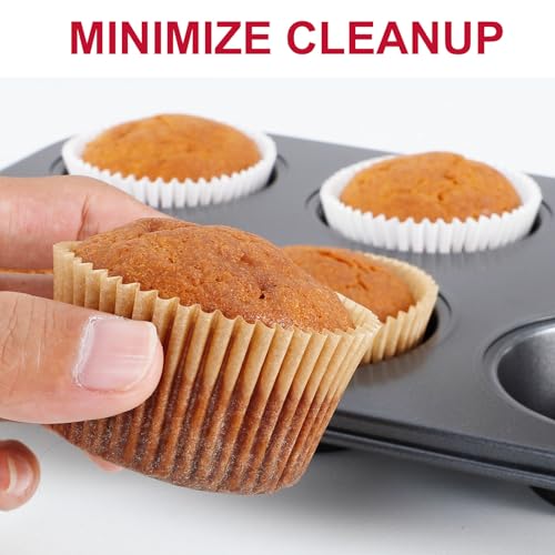 Caperci Standard Parchment Cupcake Liners For Baking 300 Pcs - Odorless Greaseproof Paper Muffin Baking Cups For Wedding Birthday Party Baby Shower Festivals thumb #4