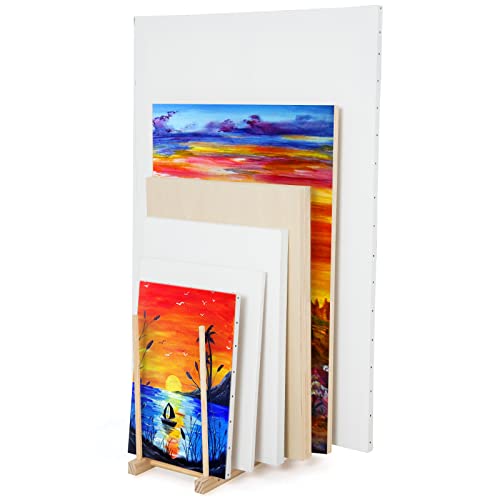 Image of Falling in Art Large Wooden Art Storage Rack - Canvas Drying Stand for Artworks, Frames, Canvases, Drawing Boards, Prints, Panels, Paintings Display