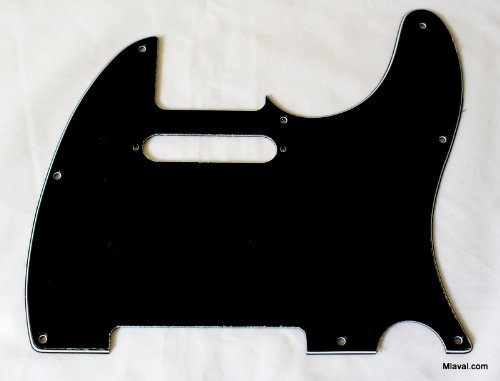 Lorhobetlif3 Ply Guitar Pickguard Fits Tele Standard style - BLACK (B41)