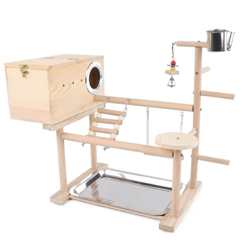 Puesto de pájaros Soporte de Juego for Loros, Nido cálido, pájaro, Escalera Escalada, peonía, fénix Negro, Periquito, Juguetes Entrenamiento