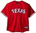 MLB Men's Texas Rangers Michael Young Scarlet Alternate Short Sleeve 6 Button Synthetic Replica Baseball Jersey by Majestic