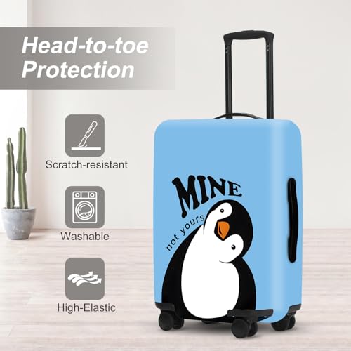 Image of Cute Penguin inchMine inch Luggage Cover Set, Cartoon Animal Print Waterproof Suitcase Protector, Travel Accessories