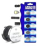 Pilha Bateria Moeda CR2032 3V para Relógio de Pulso, Controle Remoto, Calculadora e Eletrônicos – Kit com 5 Unidades