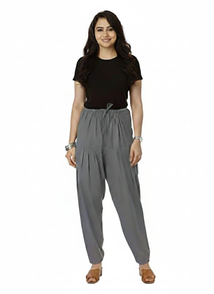 djs group Woman's Plain Cotton Salwar Free Size || Plain Patiala || SEMI Patiala Pants || Solid Cotton-picture-54