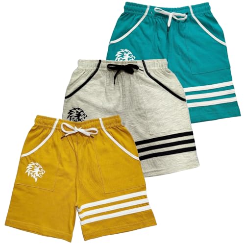 Image of LilBits Boys Pack of 3 Striped Shorts