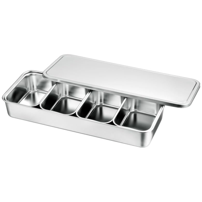 Amazon|AG 大型調味料バット 4コ入 横長型 66904|調味料入れ Amazon|AG 大型調味料バット 4コ入 横長型 66904|調味料入れ