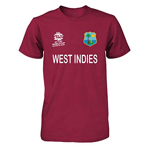 Men Women Cricket World Cup 2020 Shirt All Teams India Pakistan Australia South Africa England BANGLADES Newzealand Fan Supporters T Shirt 100% Cotton (West Indies, XL)