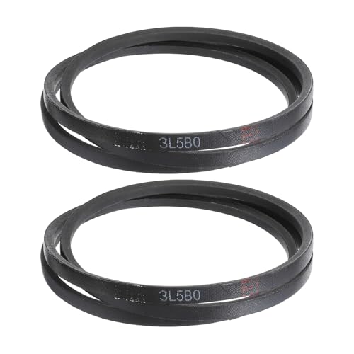 uxcell 2 Pcs 3L580 Classic Wrapped Rubber V-Belt, 58"(1473mm) Outside Circumference, 3L Profile V Belt 3/8" Width 7/32" Height