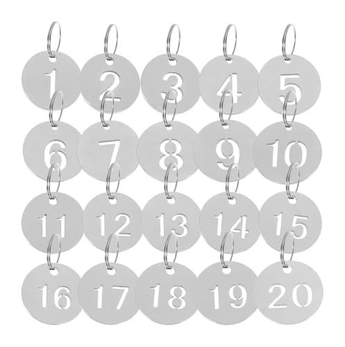 Etiquetas para llaves numeradas del 1-200 y marcadores de identificación metálicos