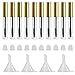 Produktbild 10 Stück 10ml Leere Mascara Flasche Wimperntusche Tube Mascara Leer Behälter mit Wimpernstab Gummi-Einsätze und Trichter-Kit für Rizinusöl (Gold)