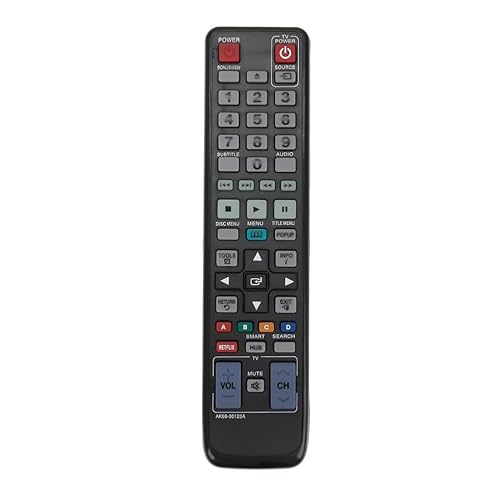AK59-00123A DVD Remote Control for Samsung Blu-Ray Disc DVD Player in Living Rooms or Rooms, Size Approximately About 9 x 2 x 1 in, Replacement Remote Compatible Models BDD5490 BD-D5490 BDD5490/ZC