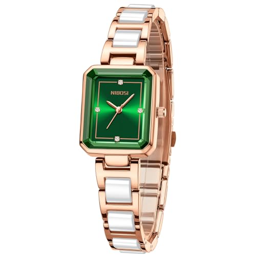 Image of NIBOSI Women Watches Analog Quartz Diamond Small Square Ladies Watche Stylish Waterproof Stainless Steel Wrist Watch for Women