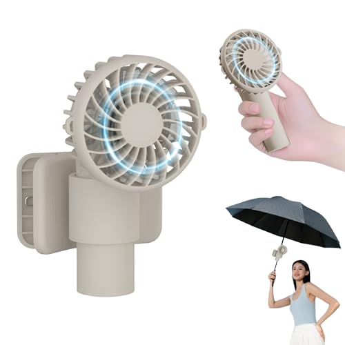 ハンディ 扇風機 小型 日傘 360°調節可能 超軽量 クリップ式 持ち運び ハンディファン クリップ USB充電式 静音 強力 3段階風量調節 携帯扇風機 通勤 登山 オフィス 持ち運び おしゃれ 暑さ対策 (アプリコット)