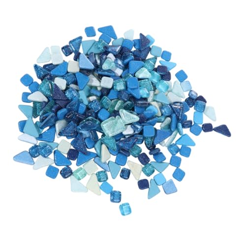 SMASOLO Piedras de Mosaico Cristalinas Azules Irregulares para Manualidades DIY Decoración Pared Resistente al Calor y Humedad