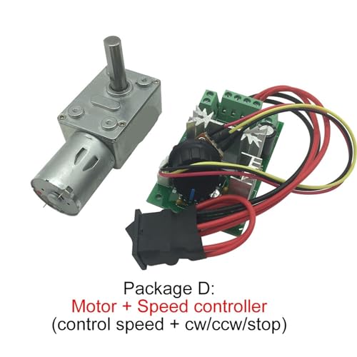 Moteur à engrenage à vis sans fin JGY370 pour motorisation de volets et robotique - 3