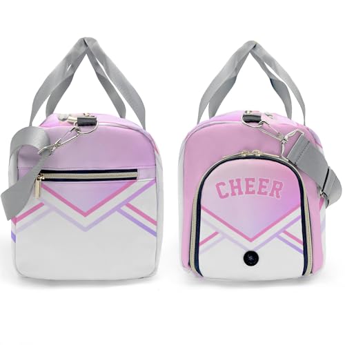 Personalized Custom Cheer Pink Cheerleader Travel Duffel Bag Large Capacity Multifunctional Sports Daypack with Name3