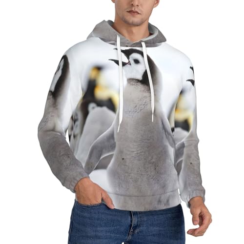 Sweat à capuche polaire hommes à manches longues imprimé mignon
