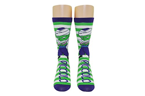 Dragon Ball Z-Unisex-Chibi Stripe Crew Sock-One Size Fits Most-Chibi Piccolo