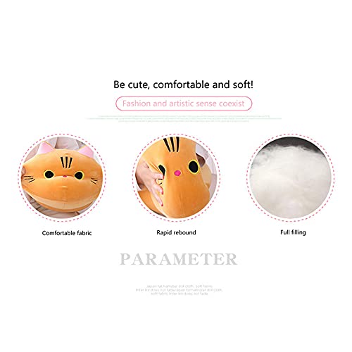 Almofada de gato fofo, desenho de pelúcia gato soneca, almofada de boneca em forma de gato de pelúci