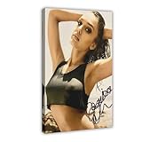 Poster autographe de l'actrice Jessica Alba (3) sur toile - Dcoration murale pour salon, chambre  coucher - 40 x 60 cm