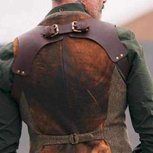 Mens Faux Leather Body Shoulder Harness Half Chest Cage Belt Bondage Clubwear4