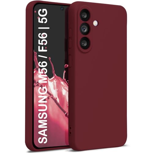 Image of TRUEUPGRADE Compatible for Samsung Galaxy M56 5G | F56 5G Cover Case | Soft Silicon Rubberised Cover |Camera Protection Bump Back Cover (Wine)