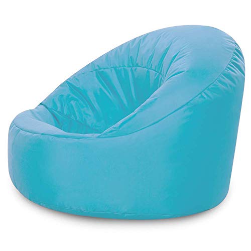 Bean Bag Bazaar Silla Tipo Puf Infantil Clásico u0096 58cm x 42cm, Puf Grande Infantil para Interiores o Exteriores (Turquesa, 1)
