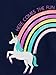 Simple Joys by Carter's Girls' Short-Sleeve Shirts and Tops, Pack of 3, Grey Rainbow/Light Orange Mixed Print/Navy Unicorn, 3T