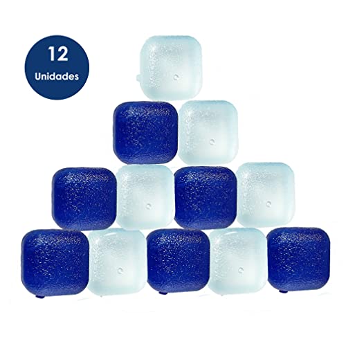 KIT C/12 CUBOS DE GELO ARTIFICIAL ECOLÓGICO COLORIDO REUTILIZÁVEL