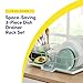 Sweet Home Collection Space-Saving 3-Piece Dish Drainer Rack Set: Efficient Kitchen Organizer for Quick Drying and Storage - Includes Cutlery Holder and Drainboard - Maximize Countertop Space, Mint