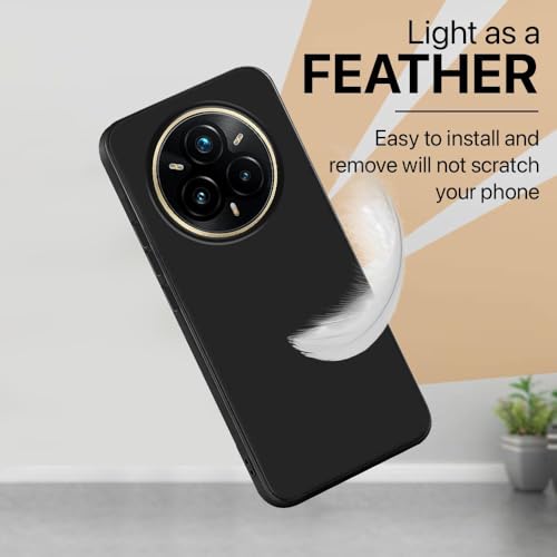 Image of Back Cover for Realme 14 Pro Plus 5G | Full Camera Protection | Premium Liquid Silicon Case | Flexible Bumper Case for Realme 14 Pro Plus 5G (Black)
