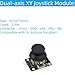 MTDELE 6Pcs Joystick Dual-axis XY Module Compatible with PS2 Game Joystick Control Lever Game Controller Sensor Board Module Compatible with for Arduino Raspberry KY-023