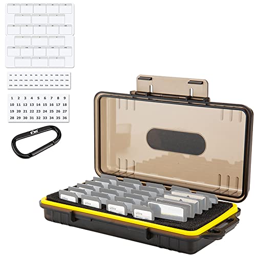 KIWIFOTOS 45 Slots Memory Card Case Holder Organizer for 15 CF XQD CFexpress Type B Card, 30 Slots for Nintendo Switch Game Card for PSV Sony PS Vita Game Card SD SDXC SDHC CFexpress Type A Cards