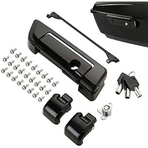 TCMT Tour Pack Trunk Black Hinges Latch Kit Fits For Harley Touring Models Road King Road Glide Street Glide Ultra Limited 2014-2023 Electra Glide 2014-2022 CVO Limited FLHTKSE 2014-2020 Cover