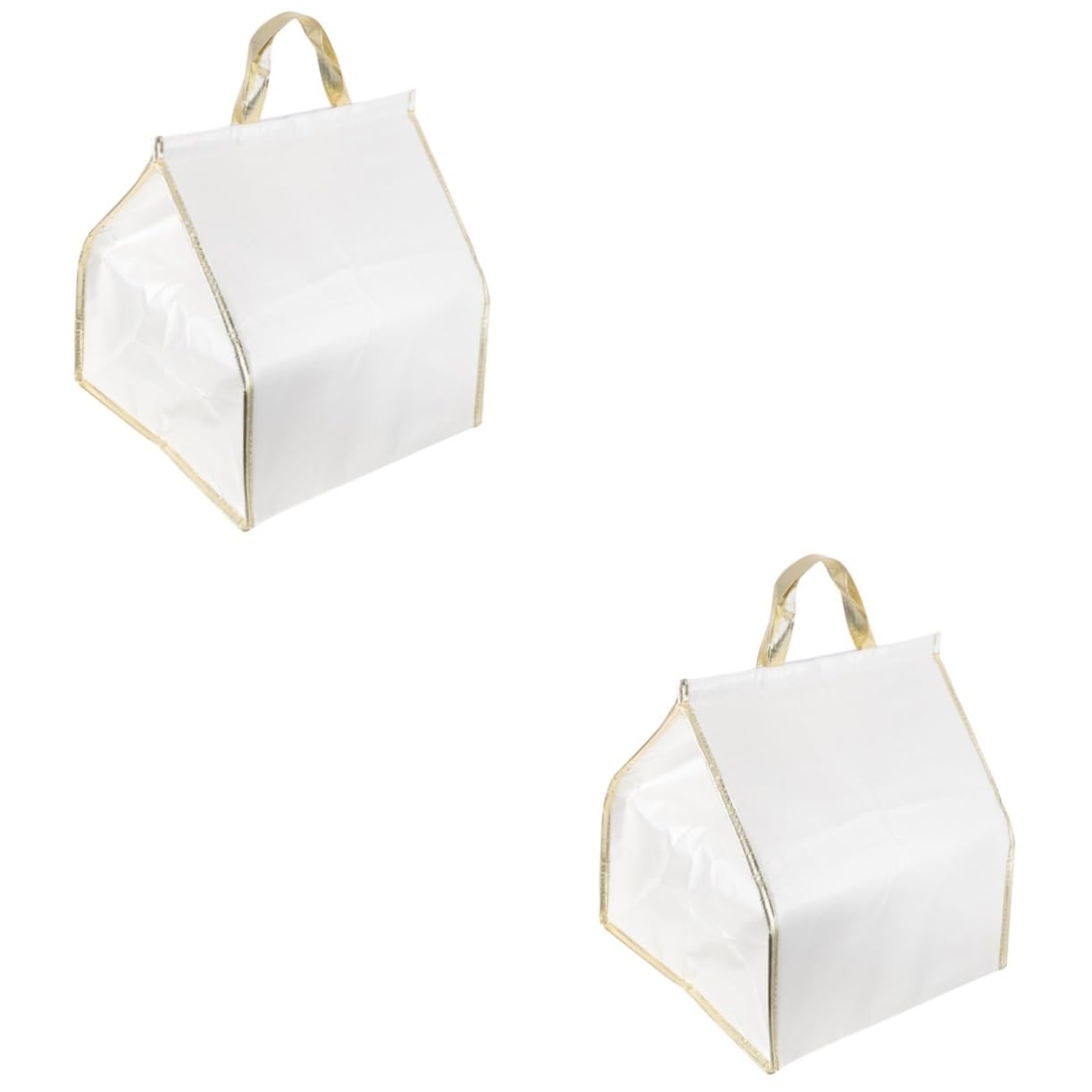 POPETPOP 2pcs Large Capacity Insulated Food Storage Bag Thermal Carrier for Groceries Picnics and Catering Convenient Handheld Design Easy-Open Sticker Closure Trim